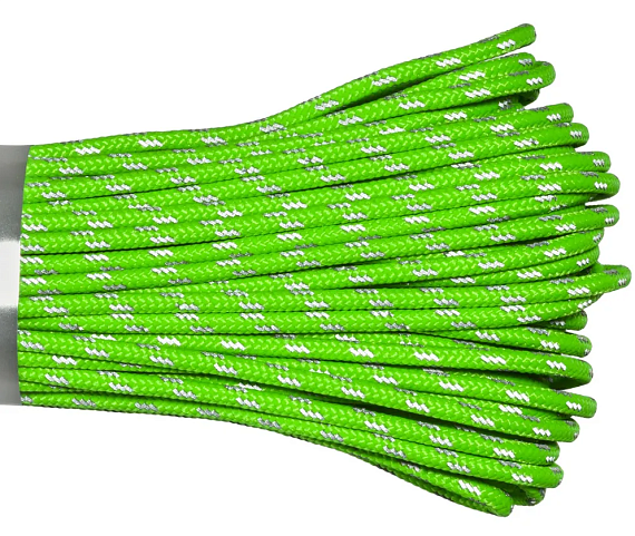 Паракорд Cord 275 Мини 30м световозвращающий Lime - Фото 2 большая