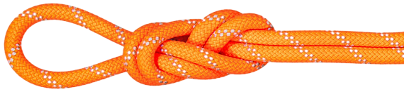 Верёвка Mammut Alpine Dry 9,5мм/60м Vibrant Orange/Zen - Фото 2 большая