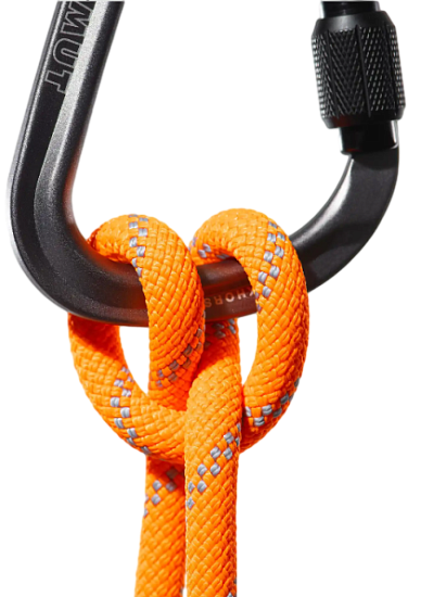 Верёвка Mammut Alpine Dry 9,5мм/60м Vibrant Orange/Zen - Фото 3 большая