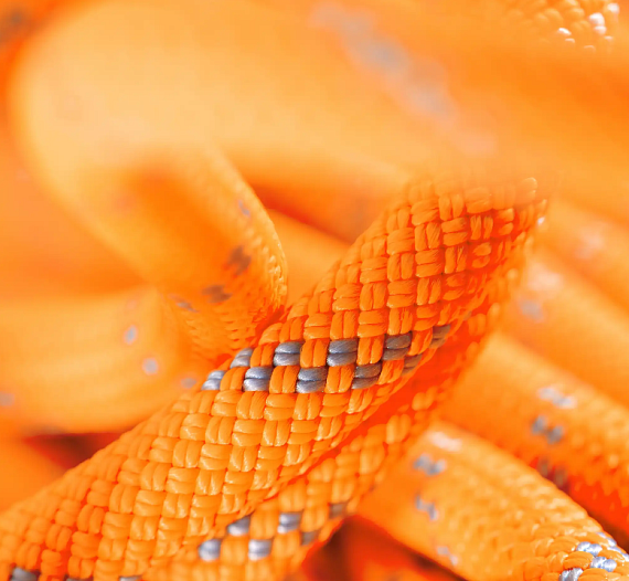 Верёвка Mammut Alpine Dry 9,5мм/60м Vibrant Orange/Zen - Фото 4 большая