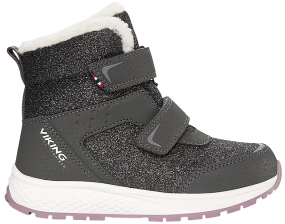 Ботинки детские Viking Equip Warm Wp 2V Charcoal/Dusty Pink - Фото 1 большая