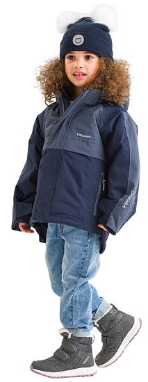 Ботинки детские Viking Equip Warm Wp 2V Charcoal/Dusty Pink - Фото 4 большая