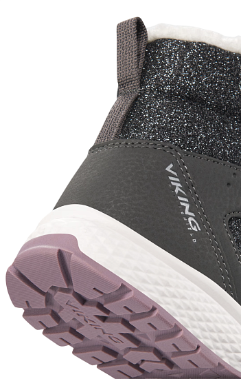 Ботинки детские Viking Equip Warm Wp 2V Charcoal/Dusty Pink - Фото 6 большая