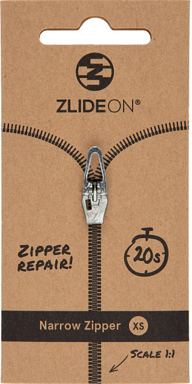 Бегунок для молнии ZlideOn 2022 Narrow Zipper XS Silver - Фото 1 большая