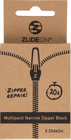 Набор бегунков для молнии ZlideOn 2022 Narrow Zipper Black XS-XL (5 шт) - Фото 1 большая