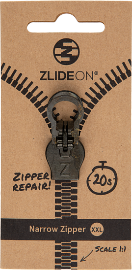 Бегунок для молнии ZlideOn 2022 Narrow Zipper XXL Black - Фото 1 большая
