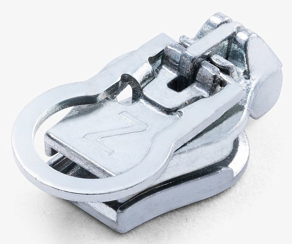 Бегунок для молнии ZlideOn 2022 Metal & Plastic Zipper XXL Silver - Фото 4 большая