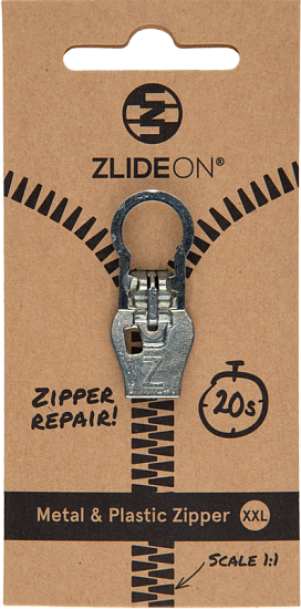 Бегунок для молнии ZlideOn 2022 Metal & Plastic Zipper XXL Silver - Фото 1 большая