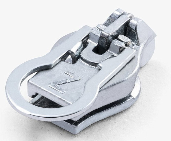 Бегунок для молнии ZlideOn 2022 Metal & Plastic Zipper XL Silver - Фото 2 большая