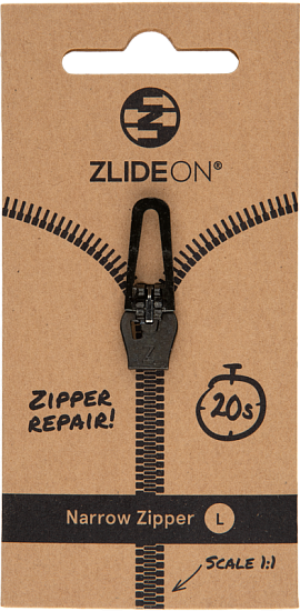 Бегунок для молнии ZlideOn 2022 Narrow Zipper L Black - Фото 1 большая