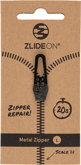 Бегунок для молнии ZlideOn 2022 Metal Zipper L Black - Фото 1 большая
