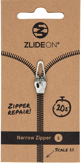 Бегунок для молнии ZlideOn 2022 Narrow Zipper S Silver - Фото 1 большая