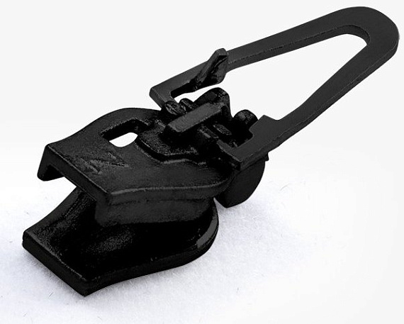 Бегунок для молнии ZlideOn 2022 Narrow Zipper S Black - Фото 2 большая