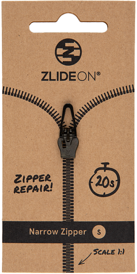 Бегунок для молнии ZlideOn 2022 Narrow Zipper S Black - Фото 1 большая