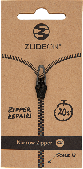 Бегунок для молнии ZlideOn 2022 Narrow Zipper XXS Black - Фото 1 большая