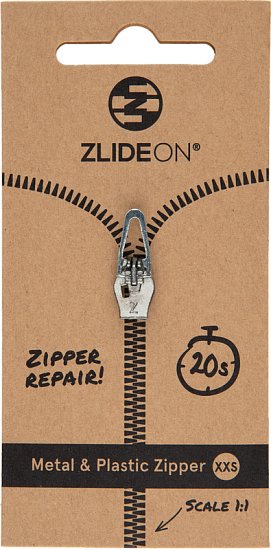 Бегунок для молнии ZlideOn 2022 Metal & Plastic Zipper XXS Silver - Фото 1 большая