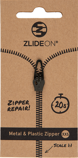Бегунок для молнии ZlideOn 2022 Metal & Plastic Zipper XXS Black - Фото 1 большая