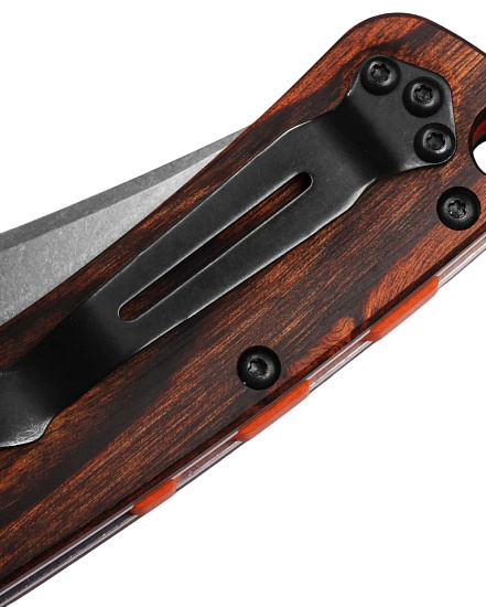 Нож Benchmade Crooked River Dark Brown Wood/Satin - Фото 5 большая
