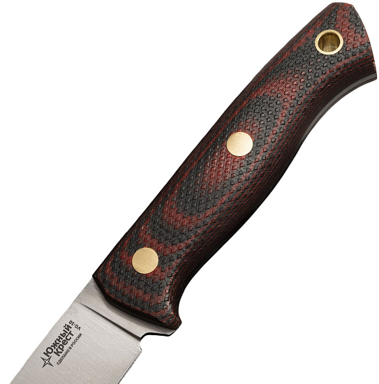 Нож Южный Крест Fang L Микарта VG10 Насечка Красно-чёрный - Фото 3 большая