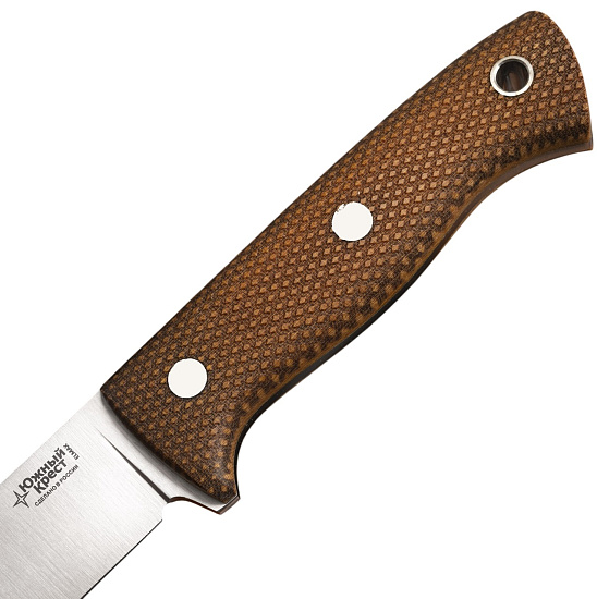 Нож Южный Крест Кедр L Микарта Elmax конвекс Насечка Койот - Фото 3 большая