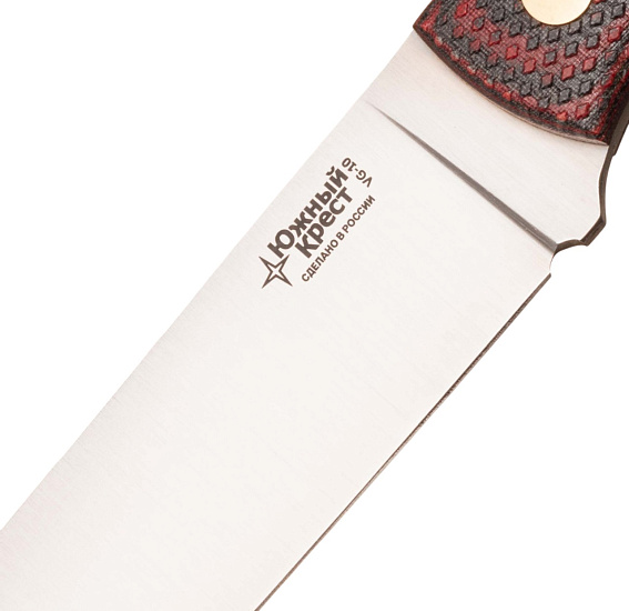 Нож Южный Крест ТКК (2,5) Микарта VG10 Насечка Красно-чёрный - Фото 3 большая