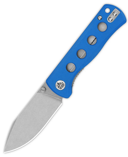 Нож QSP Knife Canary folder G10/14C28N Stonewash/Blue - Фото 1 большая