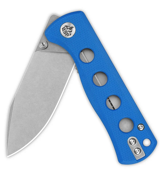 Нож QSP Knife Canary folder G10/14C28N Stonewash/Blue - Фото 4 большая