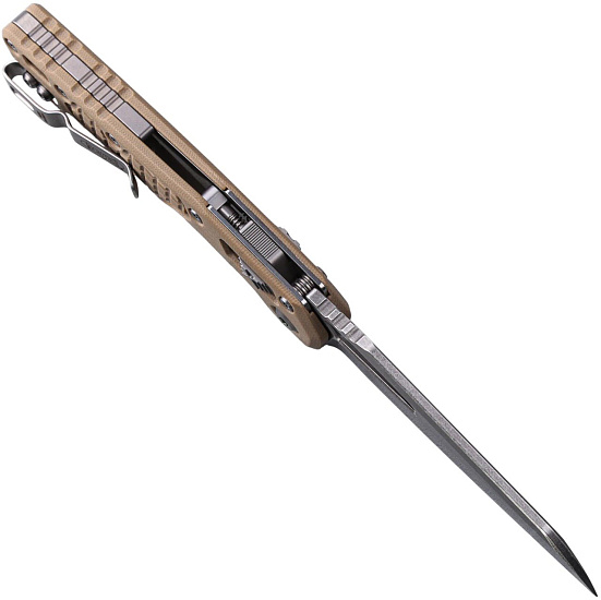 Нож MICROTECH MSI Ram-Lok S/E G10/Frag Стоунвош Бежевый - Фото 3 большая