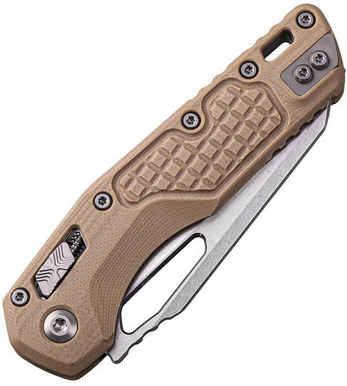 Нож MICROTECH MSI Ram-Lok S/E G10/Frag Стоунвош Бежевый - Фото 4 большая