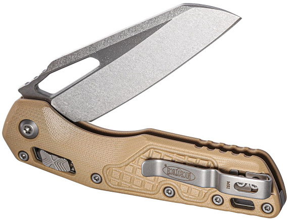 Нож MICROTECH MSI Ram-Lok S/E G10/Frag Стоунвош Бежевый - Фото 6 большая