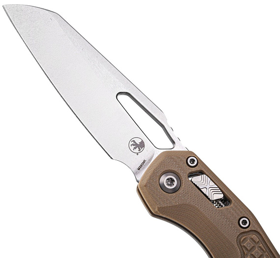 Нож MICROTECH MSI Ram-Lok S/E G10/Frag Стоунвош Бежевый - Фото 7 большая