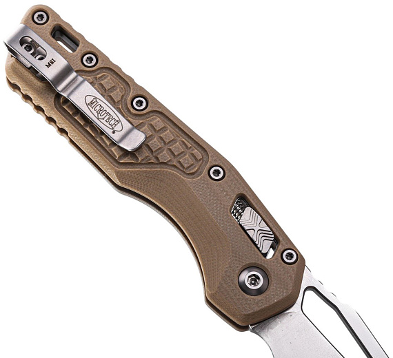 Нож MICROTECH MSI Ram-Lok S/E G10/Frag Стоунвош Бежевый - Фото 8 большая