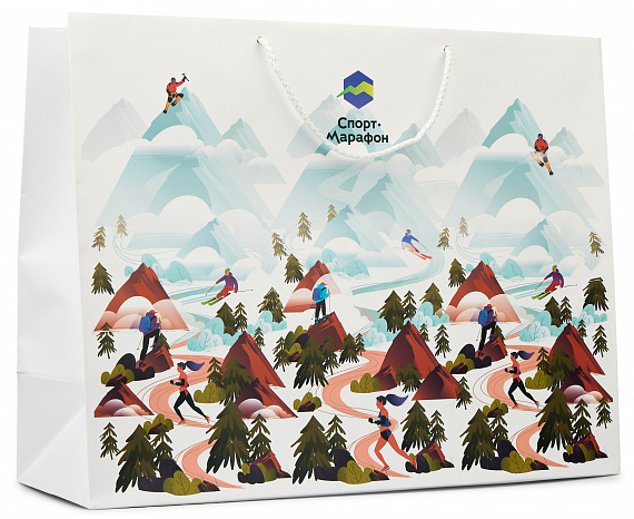 Пакет подарочный Спорт-Марафон 63x50 - Фото 1 большая