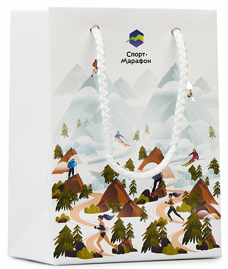 Пакет подарочный Спорт-Марафон 15x20 - Фото 1 большая