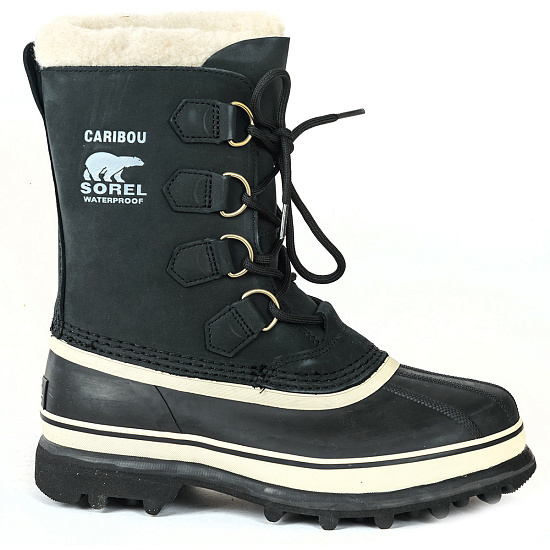 Ботинки женские Sorel Caribou Black/Stone - Фото 1 большая