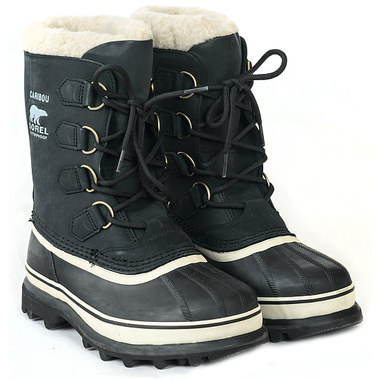 Ботинки женские Sorel Caribou Black/Stone - Фото 2 большая