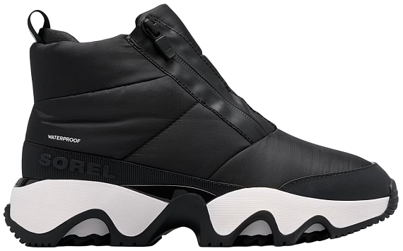 Ботинки женские Sorel Kinetic Impact Puffy Zip Wp Black/ Black - Фото 1 большая