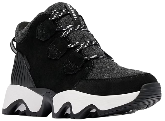 Ботинки женские Sorel Kinetic Impact Caribou Plus Wp Black/ Sea Salt - Фото 3 большая