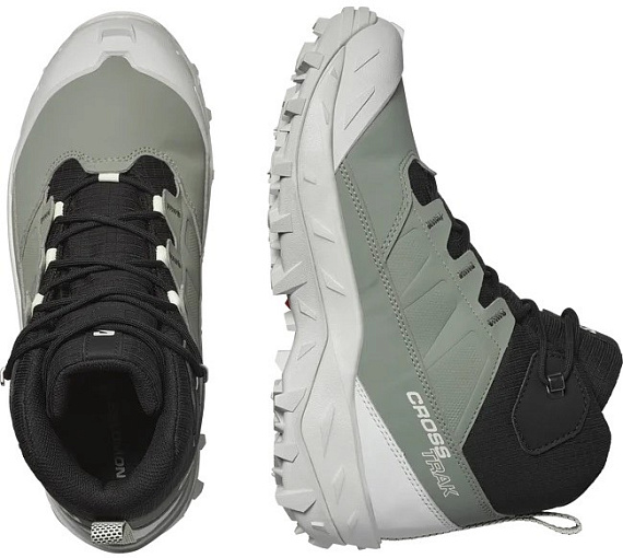 Ботинки женские Salomon Crosstrak WP Agave Green/Black/Canary Green - Фото 2 большая