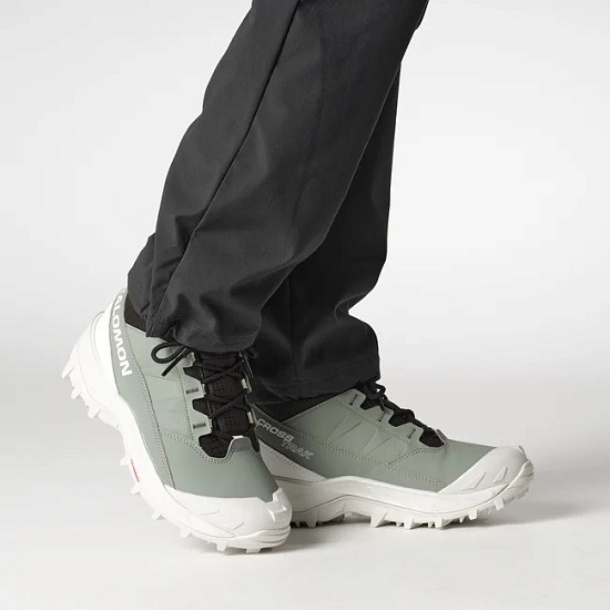 Ботинки женские Salomon Crosstrak WP Agave Green/Black/Canary Green - Фото 5 большая