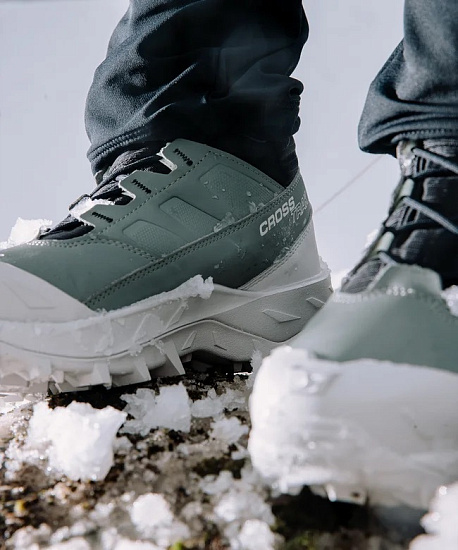 Ботинки женские Salomon Crosstrak WP Agave Green/Black/Canary Green - Фото 6 большая