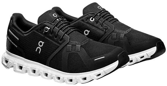 Кроссовки женские On Cloud 6 Black/White - Фото 2 большая