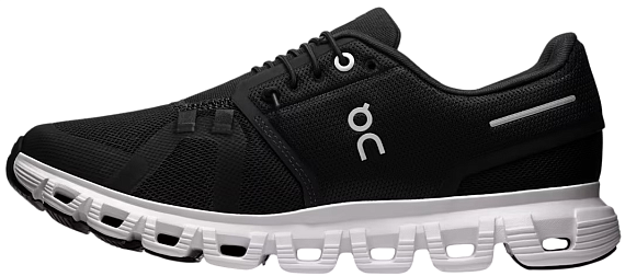 Кроссовки женские On Cloud 6 Black/White - Фото 4 большая