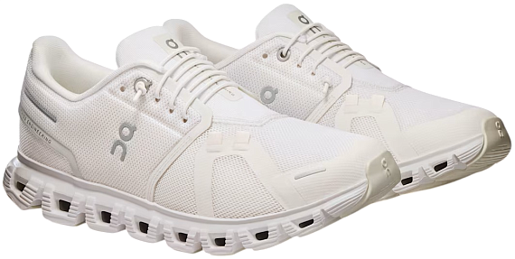 Кроссовки женские On Cloud 6 White/White - Фото 2 большая