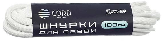 Шнурки Cord 100см White - Фото 1 большая