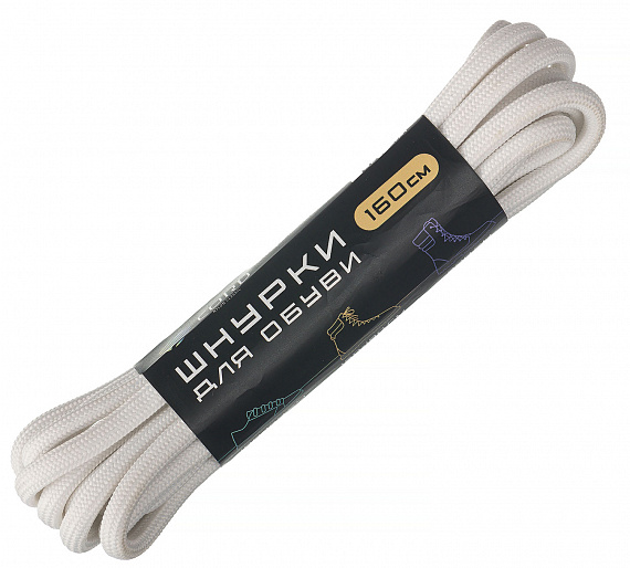 Шнурки Cord 160см White - Фото 1 большая