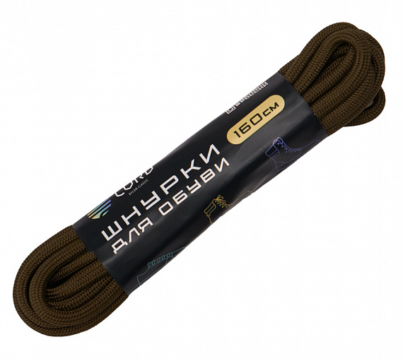 Шнурки Cord 160см Olive - Фото 1 большая