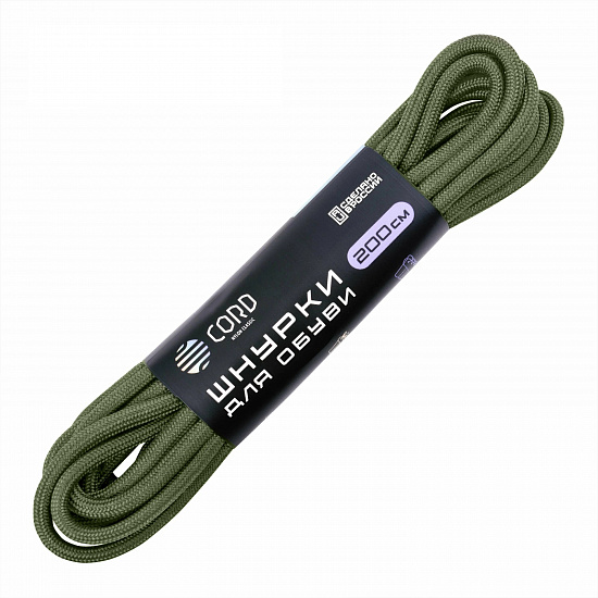 Шнурки Cord 200см Olive - Фото 1 большая