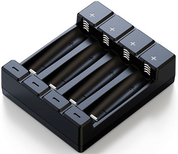 Комплект Soshine ЗУ Chocolate + 4 шт АА 1,5В, 2200мАч Li-Ion - Фото 2 большая