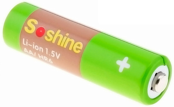 Комплект Soshine ЗУ Chocolate + 4 шт АА 1,5В, 2200мАч Li-Ion - Фото 4 большая